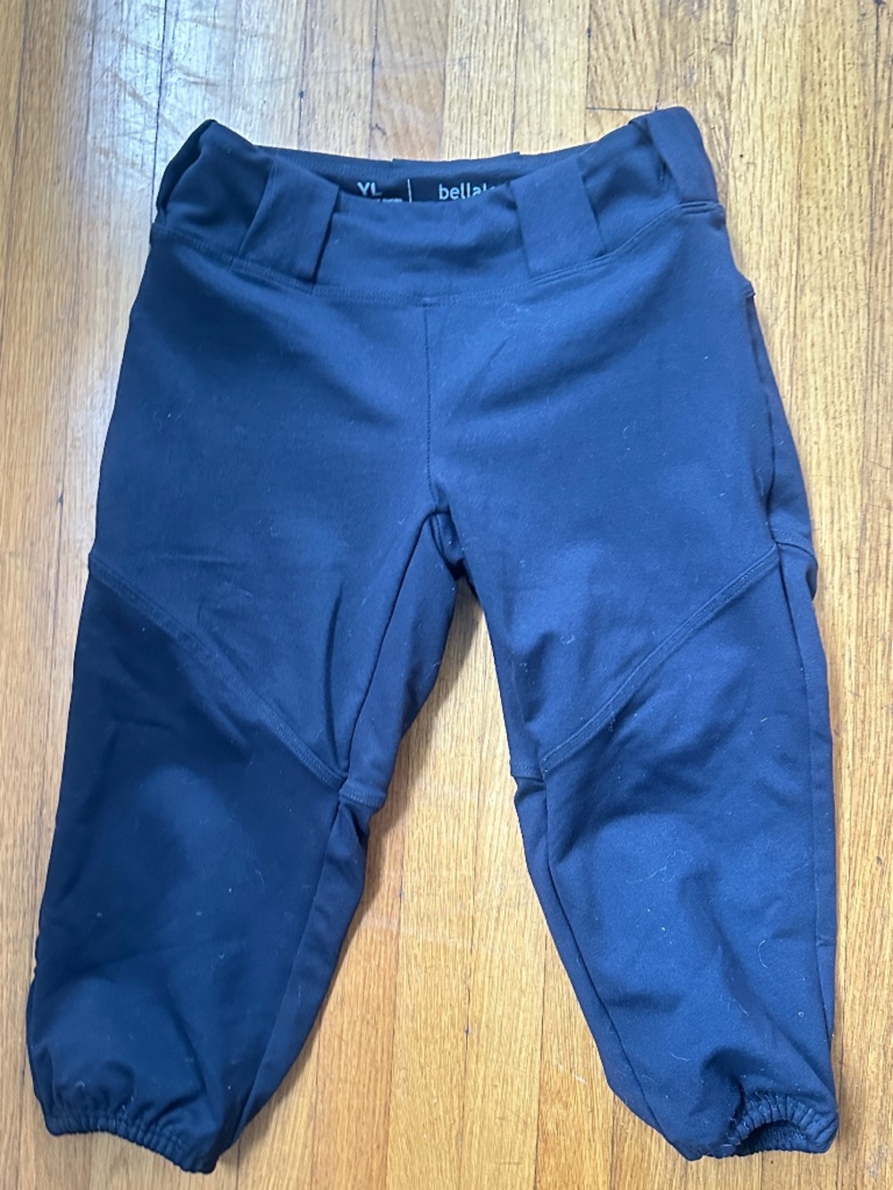 Bellalete Belt Loop Youth Softball Pants Black